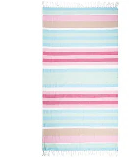 Ručníky Trade Concept Osuška Fouta s třásněmi Stripes pink, 90 x 170 cm
