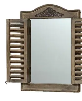 Zrcadla DekorStyle Dřevěné zrcadlo s okenicemi