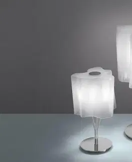Designové stolní lampy Artemide Logico stolní lampa - Difuzor hedvábí, chromová struktura 0457120A