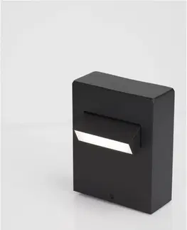 Stojací svítidla NOVA LUCE venkovní sloupkové svítidlo ZELDA černý hliník a akrylový difuzor proti oslnění LED 6W 3000K 100-240V IP65 9020925