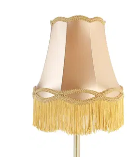 Stolni lampy Klasická stolní lampa mosazná s odstínem Granny zlatá 30 cm - Simplo