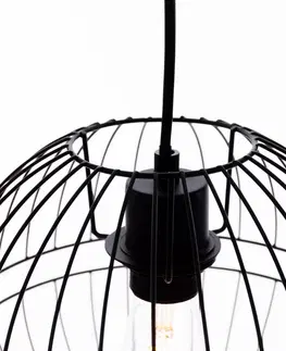 Zavesna svitidla Moderní závěsná lampa černá 3-světelná - Sphaera