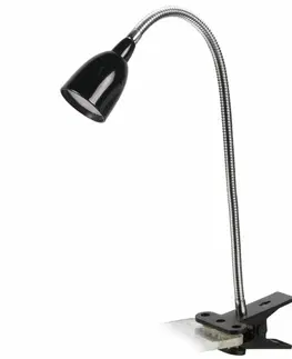 LED stolní lampy Solight LED stolní lampička, 2.5W, 3000K, clip, černá barva WO33-BK