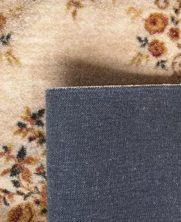 Vintage koberce Originální hnědo krémový vintage koberec do obývacího pokoje