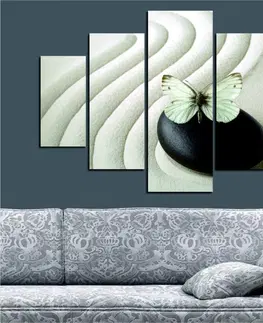 Obrazy Hanah Home Vícedílný obraz Sand Butterfly 92 x 56 cm