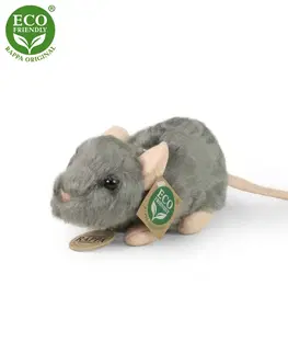 Hračky RAPPA - Plyšová myš 16 cm ECO-FRIENDLY