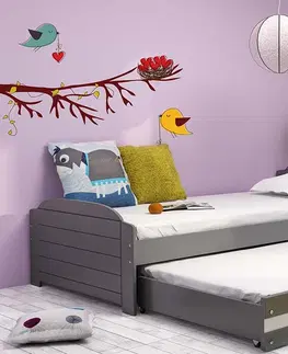 Postele BMS Dětská postel s přistýlkou LILI 2 Barva: bílá / růžová