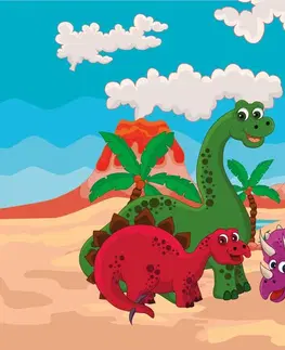 Dětské tapety Tapeta svět dinosaurů