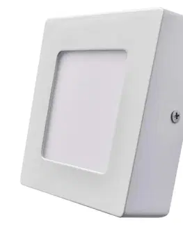 LED nástěnná svítidla EMOS LED panel 120×120, přisazený bílý, 6W neutrální bílá 1539063040
