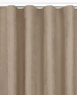 Záclony Závěs Homede Milana s řasící páskou béžový, velikost 220x270