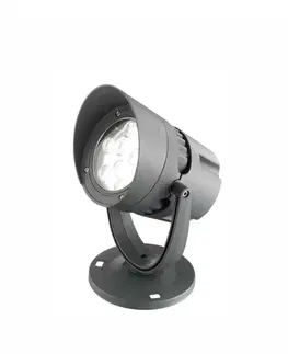 LED reflektory NOVA LUCE venkovní reflektor NORTH hliník tmavě šedá a sklo LED 18W 3000K 100-240V 48st. IP65 742071