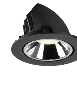 LED podhledová svítidla SLV BIG WHITE NUMINOS GIMBLE XL zápustné stropní svítidlo černé/chrom 4000 K 40° 1006070