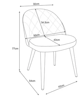 Židle Ak furniture Čalouněná designová židle Poppy černá