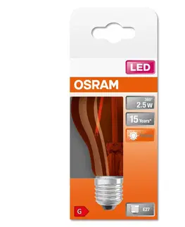 LED žárovky OSRAM LEDVANCE LED Star Classic A 15 Decor 2.5W 515 Orange E27 4058075433960