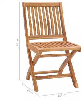 Zahradní židle Skládací zahradní židle 6 ks teak Dekorhome