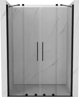 Sprchové kouty MEXEN/S Velar Duo posuvné sprchové dveře 160, transparent, czarne 871-160-000-02-70