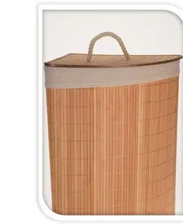 Koše na prádlo Rohový koš na špinavé prádlo Bamboo, přírodní