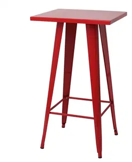 Barové stolky Barový stůl HWC-A73 Červená