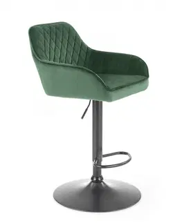 Barové židle HALMAR Barová židle Telin tmavě zelená