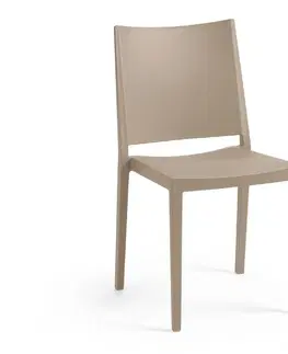 Jídelní sety Jídelní židle MOSK Rojaplast Šedohnědá taupe