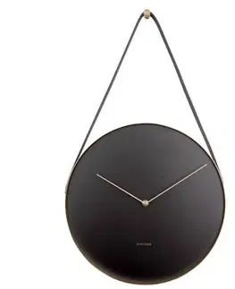 Hodiny Karlsson 5767BK designové nástěnné hodiny, pr. 34 cm