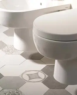 Záchody AQUALINE MODIS závěsná WC mísa, 36x52cm, bílá MD001