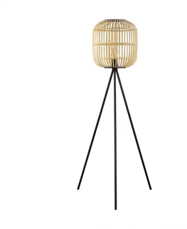 Dřevěné stojací lampy EGLO Stojací svítidlo BORDESLEY 43219