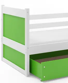 Postele BMS Dětská postel RICO 1 | bílá 90 x 200 cm Barva: Zelená
