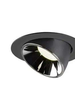 LED podhledová svítidla SLV BIG WHITE NUMINOS GIMBLE XL zápustné stropní svítidlo černé/chrom 4000 K 20° 1006067