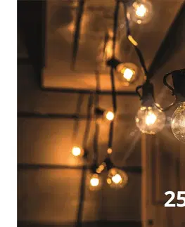 Vánoční dekorace Brilagi Brilagi - LED Venkovní dekorační řetěz GIRLANDA 25xE12 20m IP44 teplá bílá 