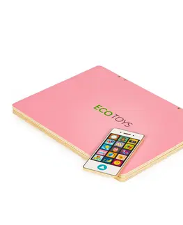 Hračky pro nejmenší ECOTOYS Dětský edukační laptop TWIGY růžový