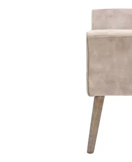 Lavice do jídelny LuxD Designová lavice Dafina 90 cm béžový samet