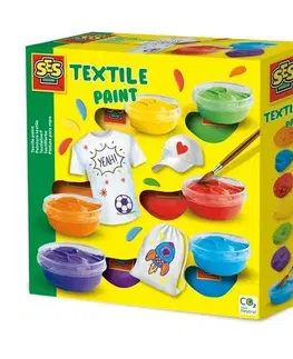 Dřevěné hračky Ses Barvy na textil, 6 barev 