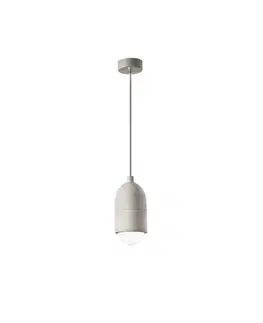 Designová závěsná svítidla NOVA LUCE závěsné svítidlo ALANZO šedý beton šedý kabel E27 1x12W IP20 bez žárovky 91622801