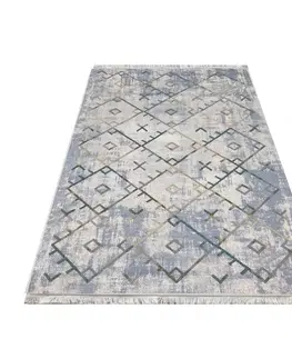Skandinávské koberce Moderní šedý koberec s třásněmi ve skandinávském stylu Šířka: 160 cm | Délka: 230 cm