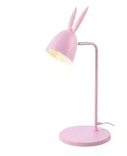 Dětské stolní lampy ACA Lighting dětská stolní lampa 1XE27 růžová 27X22XH56CM BUNNY ZM71T56P