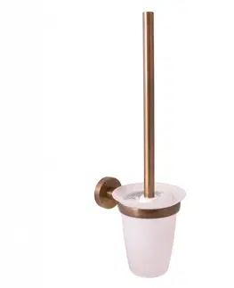 WC štětky SLEZAK-RAV WC štětka, miska sklo, stará mosaz (bronz) Koupelnový doplněk COLORADO, Barva: stará mosaz COA0500SM
