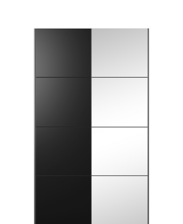 Šatní skříně Šatní skříň se zrcadlem MAGGIE 150, černá