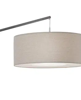 Obloukové lampy Artempo Italia Oblouková lampa Domino s textilním stínidlem