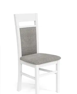 Židle HALMAR Jídelní židle Genrad bílá/šedá