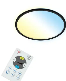 Chytré osvětlení BRILONER CCT svítidlo LED panel, pr. 42 cm, 22 W, 3000 lm, černá BRILO 7059-015