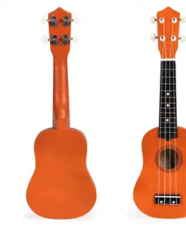 Hudební nástroje pro děti ECOTOYS Dětské ukulele ZOE hnědé