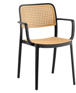 Zahradní židle Stohovatelná židle RAVID TYP 2 Tempo Kondela Černá