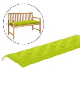 Záhradné sedáky Voděodolná poduška na zahradní lavici 180 cm Dekorhome Zelená