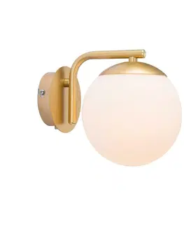 Nástěnné lampy ve skandinávském stylu NORDLUX nástěnné svítidlo Grant mosaz opál 47091025