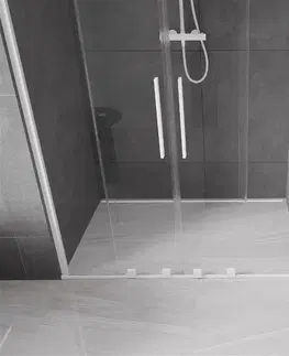 Sprchové kouty MEXEN/S Velar Duo posuvné sprchové dveře 160, transparent, białe 871-160-000-02-20
