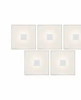 Vestavná svítidla do stěny PAULMANN LumiTiles LED dlaždice čtvercová 5ks sada IP44 100x10mm 230/12V 5x0,8W 2700K bílá umělá hmota/hliník