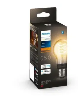 LED žárovky Philips HUE white LED Filament žárovka E27 A60 7W 580lm 2100K IP20, stmívatelné