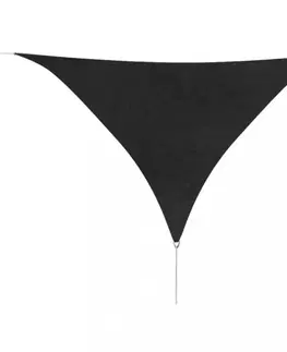 Stínící textilie Stínící plachta trojúhelníková 5 x 5 x 5 m oxfordská látka Dekorhome Antracit