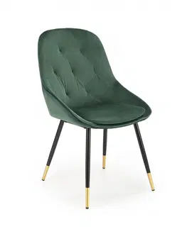 Židle HALMAR Designová židle Liza tmavě zelená